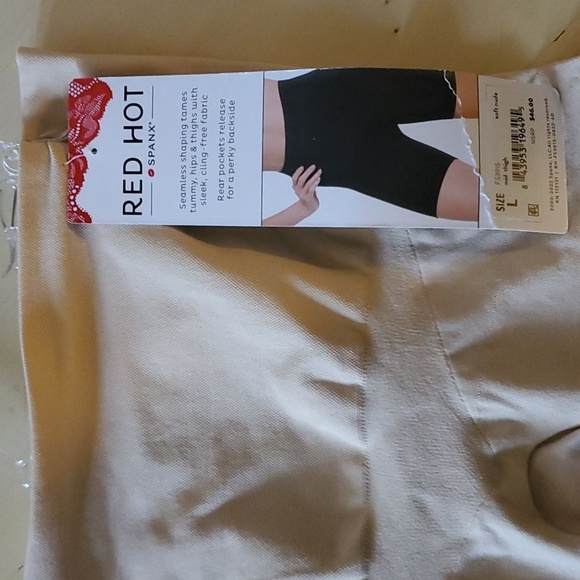 Spanx intimates women's shapewear size Large L beige soft nude mid-thigh Red Hot - Picture 3 of 8